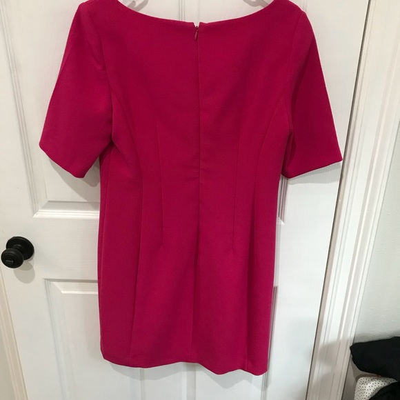 Ann Taylor Shortsleeve Fuscia Dress - Picture 7 of 8
